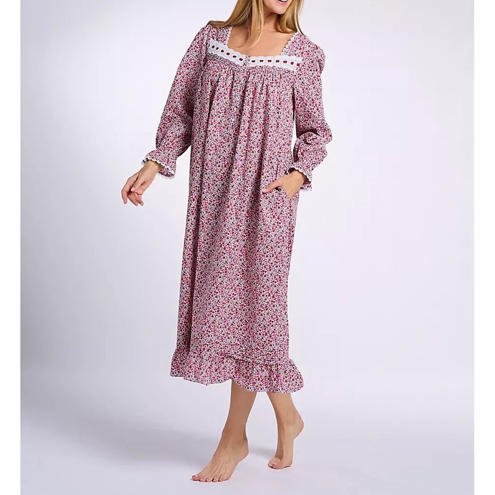 Eileen West Women's 50 Ballet Long Sleeve Nightgown Size Large L NEW